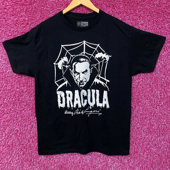 Bela Lugosi Dracula Spiders Web Graphic T-Shirt Large - Picture 1 of 4